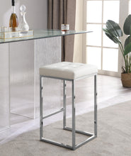 Load image into Gallery viewer, Nicola White Faux Leather Stool