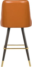 Load image into Gallery viewer, Portnoy Cognac Faux Leather Counter/Bar Stool