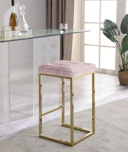 Load image into Gallery viewer, Nicola Pink Velvet Stool