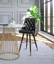 Load image into Gallery viewer, Portnoy Black Faux Leather Counter/Bar Stool