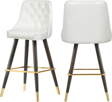 Load image into Gallery viewer, Portnoy White Faux Leather Counter/Bar Stool