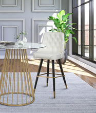 Load image into Gallery viewer, Portnoy White Faux Leather Counter/Bar Stool
