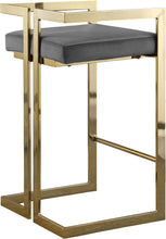 Load image into Gallery viewer, Ezra Grey Velvet Stool