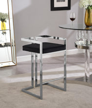 Load image into Gallery viewer, Ezra Black Velvet Stool