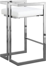 Load image into Gallery viewer, Ezra White Faux Leather Stool