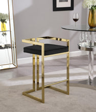Load image into Gallery viewer, Ezra Black Velvet Stool