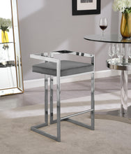 Load image into Gallery viewer, Ezra Grey Velvet Stool