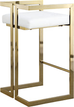 Load image into Gallery viewer, Ezra White Faux Leather Stool