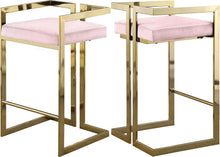Load image into Gallery viewer, Ezra Pink Velvet Stool