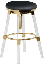 Load image into Gallery viewer, Venus Black Faux Leather Adjustable Stool