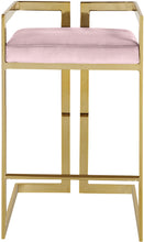 Load image into Gallery viewer, Ezra Pink Velvet Stool
