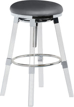Load image into Gallery viewer, Venus Grey Faux Leather Adjustable Stool