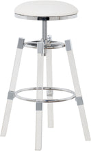 Load image into Gallery viewer, Venus White Faux Leather Adjustable Stool