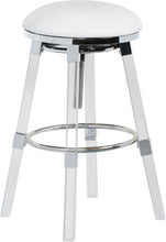Load image into Gallery viewer, Venus White Faux Leather Adjustable Stool