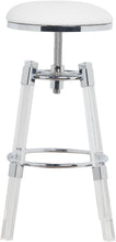 Load image into Gallery viewer, Venus White Faux Leather Adjustable Stool