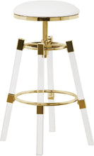 Load image into Gallery viewer, Venus White Faux Leather Adjustable Stool