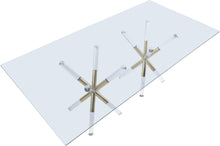 Load image into Gallery viewer, Mercury Acrylic/Gold Dining Table