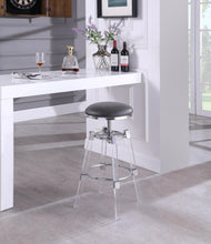 Load image into Gallery viewer, Venus Grey Faux Leather Adjustable Stool