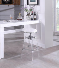 Load image into Gallery viewer, Venus White Faux Leather Adjustable Stool