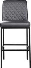 Load image into Gallery viewer, Bryce Grey Faux Leather Stool