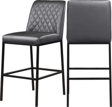 Load image into Gallery viewer, Bryce Grey Faux Leather Stool