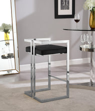 Load image into Gallery viewer, Ezra Black Velvet Stool