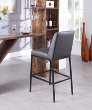 Load image into Gallery viewer, Bryce Grey Faux Leather Stool