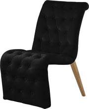 Load image into Gallery viewer, Curve Black Velvet Dining Chair