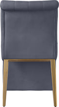 Load image into Gallery viewer, Curve Grey Velvet Dining Chair