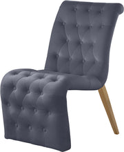 Load image into Gallery viewer, Curve Grey Velvet Dining Chair