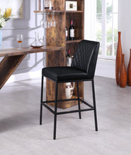 Load image into Gallery viewer, Bryce Black Faux Leather Stool