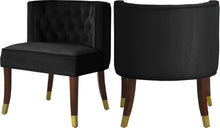 Load image into Gallery viewer, Perry Black Velvet Dining Chair