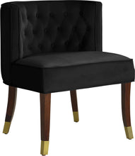 Load image into Gallery viewer, Perry Black Velvet Dining Chair