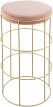 Load image into Gallery viewer, Rebar Pink Velvet Counter Stool