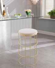 Load image into Gallery viewer, Rebar Cream Velvet Counter Stool