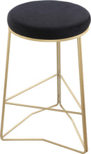 Load image into Gallery viewer, Tres Black Velvet Counter Stool