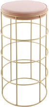 Load image into Gallery viewer, Rebar Pink Velvet Bar Stool