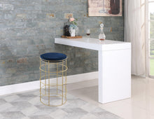 Load image into Gallery viewer, Rebar Navy Velvet Bar Stool