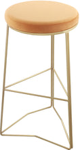 Load image into Gallery viewer, Tres Mango Velvet Bar Stool