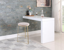 Load image into Gallery viewer, Tres Cream Velvet Bar Stool