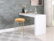 Load image into Gallery viewer, Tres Mango Velvet Bar Stool
