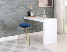 Load image into Gallery viewer, Tres Navy Velvet Bar Stool