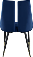 Load image into Gallery viewer, Sleek Navy Velvet Dining Chair