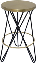 Load image into Gallery viewer, Mercury Black / Gold Counter Stool