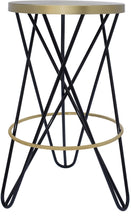 Load image into Gallery viewer, Mercury Black / Gold Counter Stool
