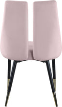 Load image into Gallery viewer, Sleek Pink Velvet Dining Chair