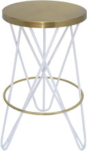 Load image into Gallery viewer, Mercury White / Gold Counter Stool