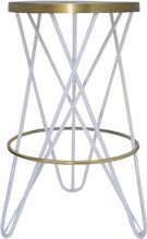 Load image into Gallery viewer, Mercury White / Gold Counter Stool