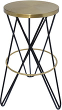 Load image into Gallery viewer, Mercury Black / Gold Bar Stool