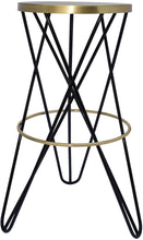 Load image into Gallery viewer, Mercury Black / Gold Bar Stool